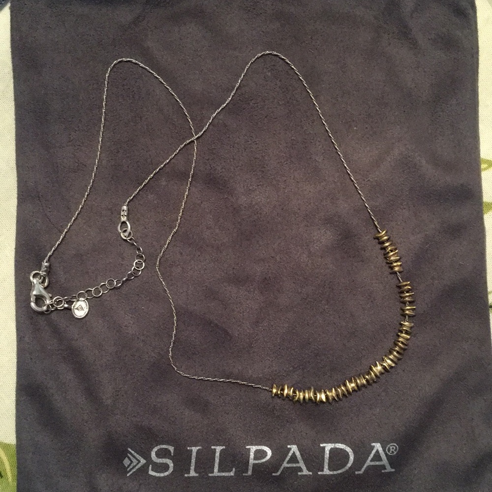 Retired Silpada Brass & Silver Necklace